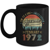 February 1972 Vintage 50 Years Old Retro 50th Birthday Mug | siriusteestore