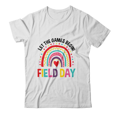 Field Day Let The Games Begin Rainbow Colors Teachers Girls Shirt & Tank Top | siriusteestore
