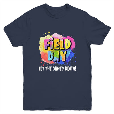 Field Day School Rainbow Color Splash Let The Games Begin Youth Shirt | siriusteestore