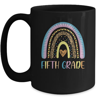 Fifth Grade Rainbow Leopard Girls Teacher Team 5th Grade Mug | siriusteestore