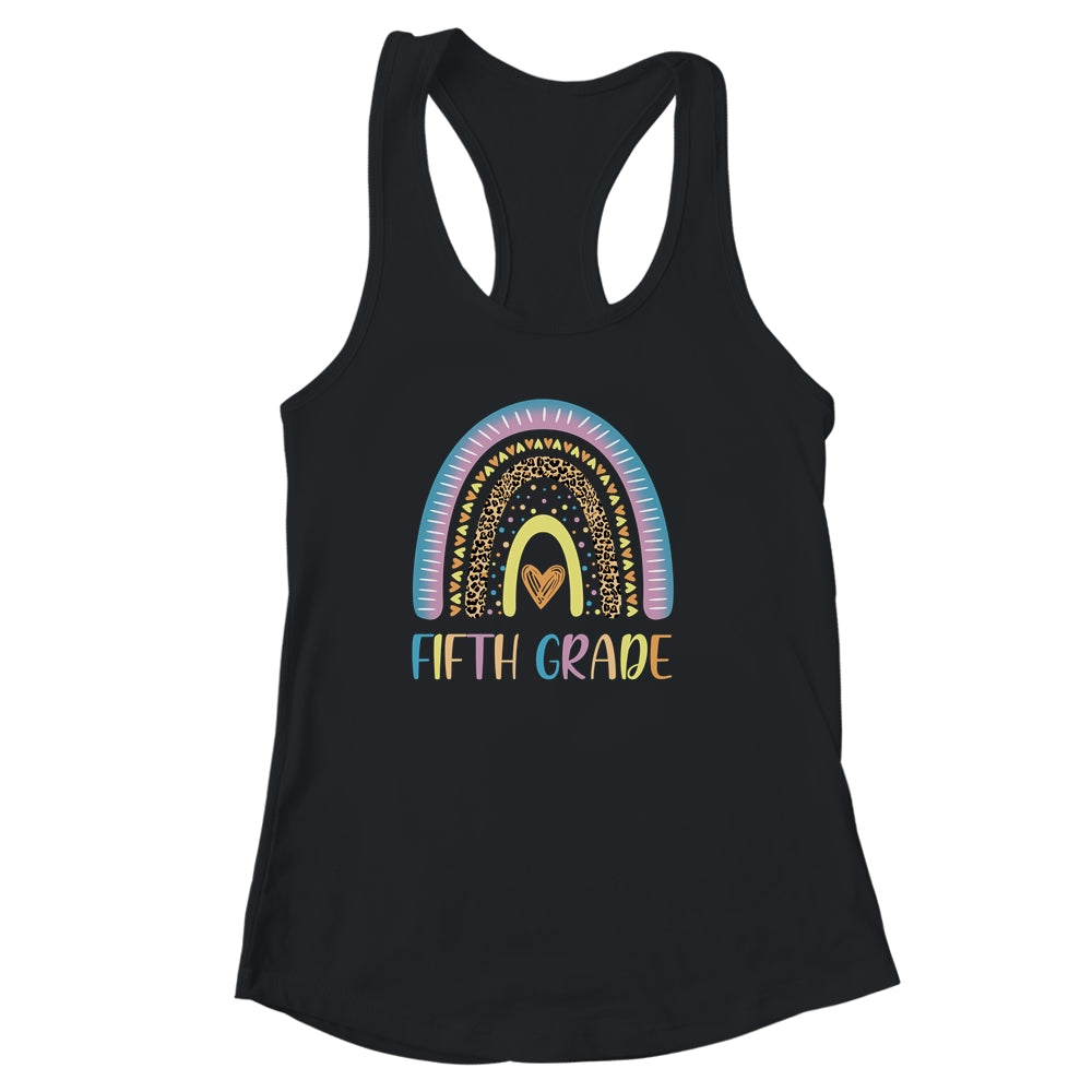 Fifth Grade Rainbow Leopard Girls Teacher Team 5th Grade Shirt & Tank Top | siriusteestore