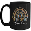 Fifth Grade Teacher Leopard Rainbow Teacher Team 5th Grade Mug | siriusteestore
