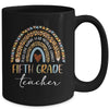 Fifth Grade Teacher Leopard Rainbow Teacher Team 5th Grade Mug | siriusteestore