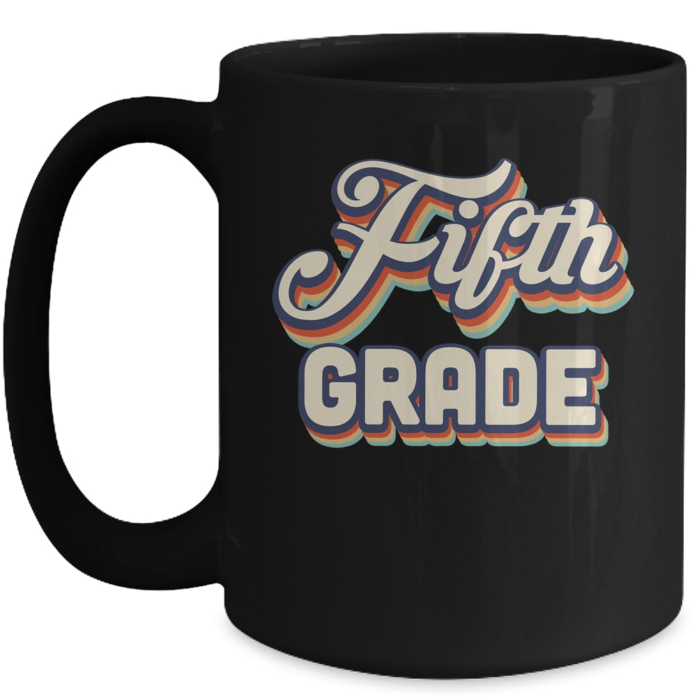 Fifth Grade Teacher Retro Vintage 5th Grade Teacher Team Mug | siriusteestore