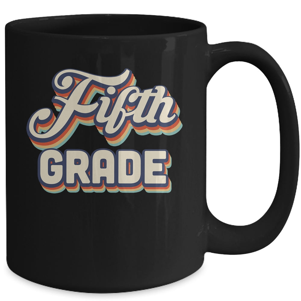 Fifth Grade Teacher Retro Vintage 5th Grade Teacher Team Mug | siriusteestore