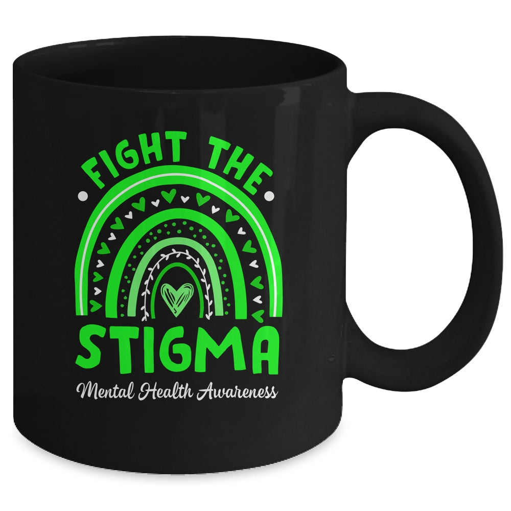 Fight The Stigma Mental Health Awareness Support Rainbow Mug | siriusteestore