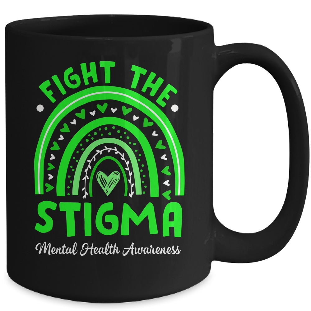 Fight The Stigma Mental Health Awareness Support Rainbow Mug | siriusteestore
