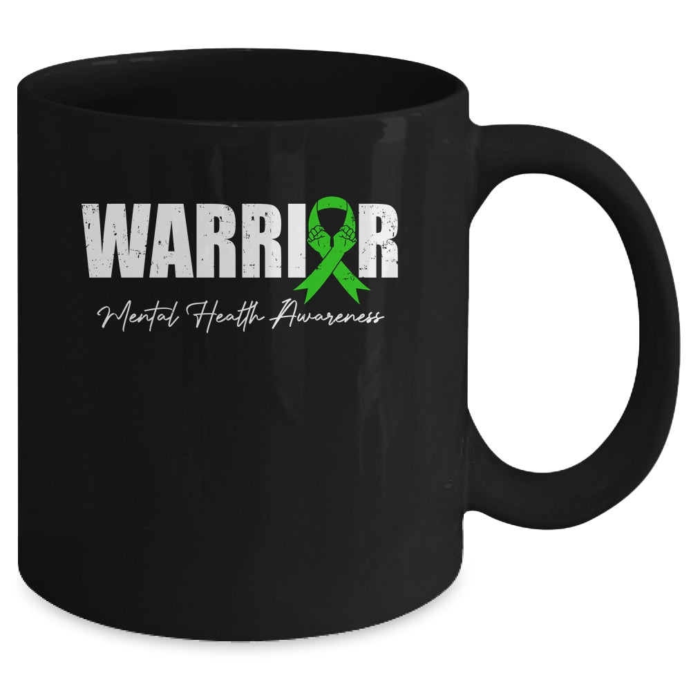 Fight the Stigma Mental Health Awareness Green Warrior Mug | siriusteestore