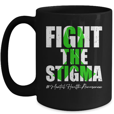 Fight the Stigma Mental Health Awareness Month Green Mug | siriusteestore