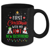 First Christmas With My Hot New Boyfriend Funny Couple Gift Mug | siriusteestore