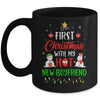 First Christmas With My Hot New Boyfriend Funny Couple Gift Mug | siriusteestore
