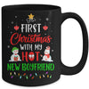 First Christmas With My Hot New Boyfriend Funny Couple Gift Mug | siriusteestore