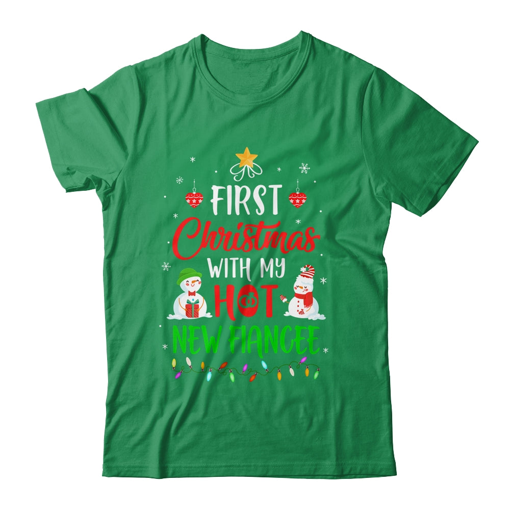 First Christmas With My Hot New Fiancee Funny Couple Gift Shirt & Sweatshirt | siriusteestore