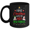 First Christmas With My Hot New Fiancee Funny Couple Gift Mug | siriusteestore