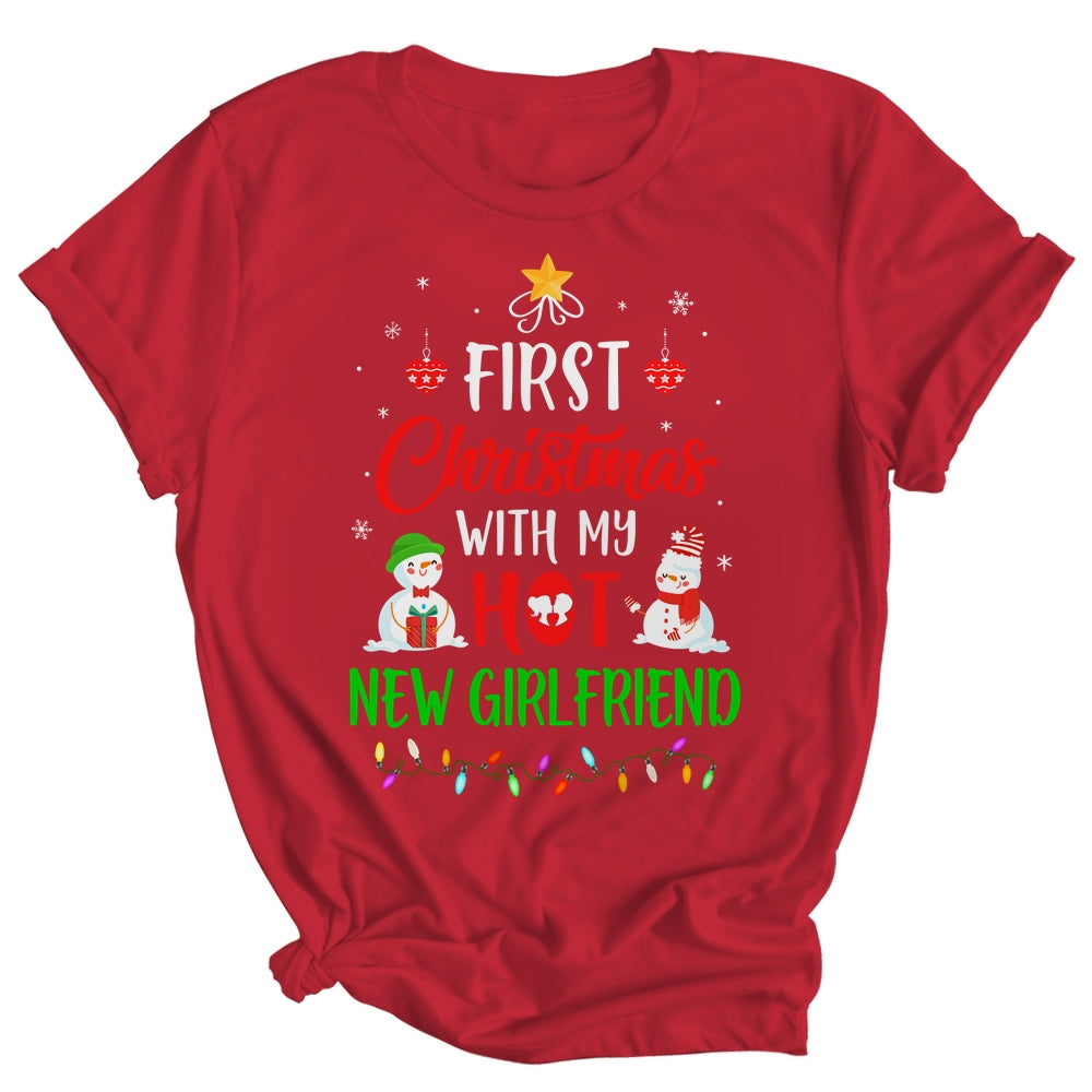 First Christmas With My Hot New Girlfriend Funny Couple Gift Shirt & Sweatshirt | siriusteestore