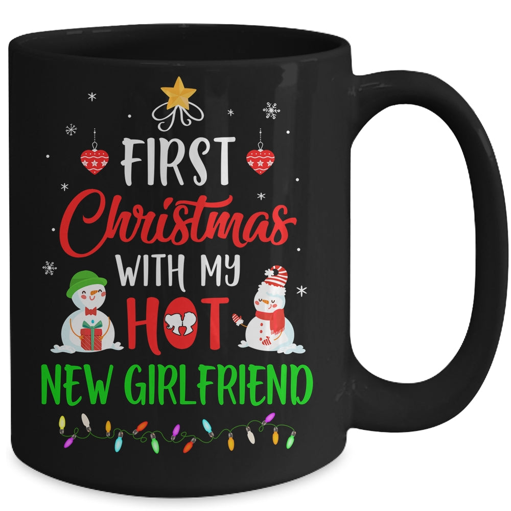 First Christmas With My Hot New Girlfriend Funny Couple Gift Mug | siriusteestore