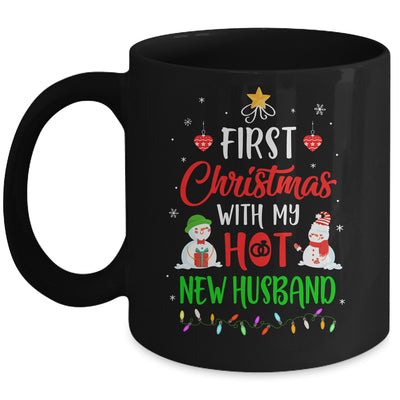 First Christmas With My Hot New Husband Funny Couple Gift Mug | siriusteestore