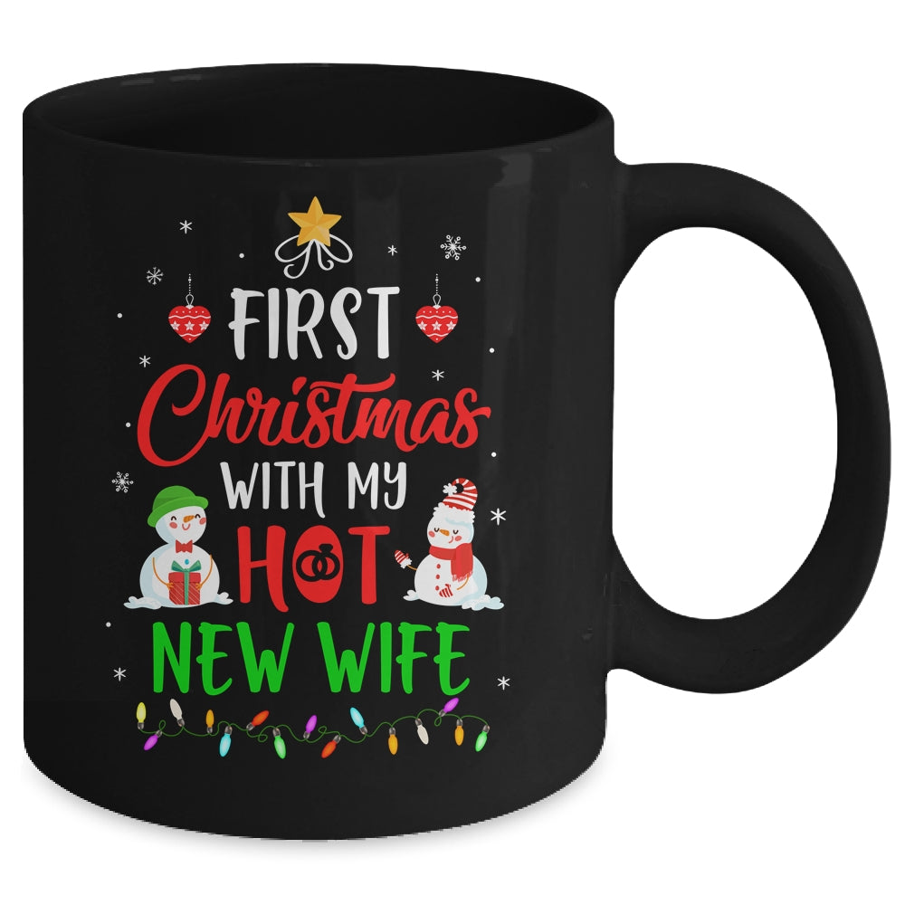 First Christmas With My Hot New Wife Funny Couple Gift Mug | siriusteestore