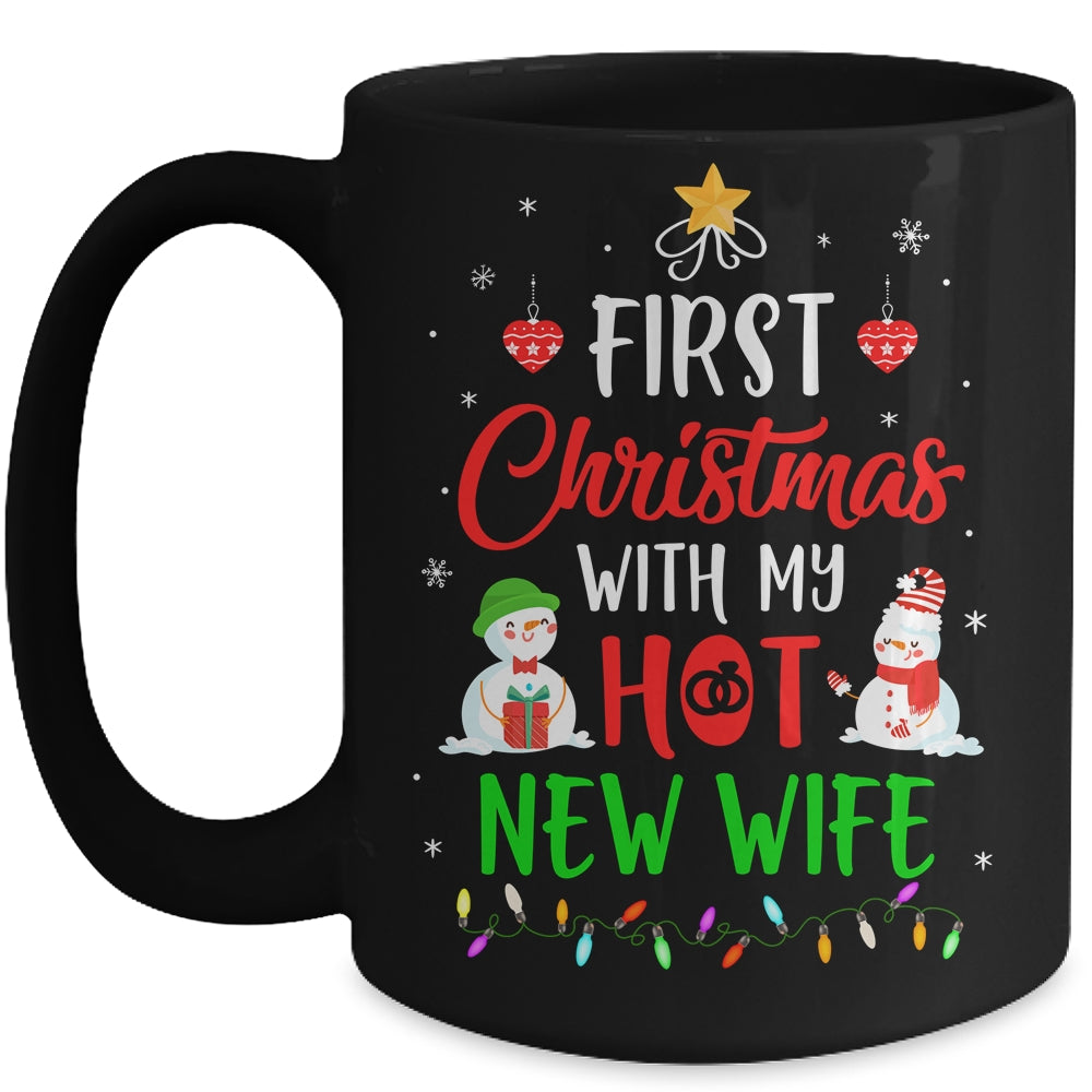 First Christmas With My Hot New Wife Funny Couple Gift Mug | siriusteestore