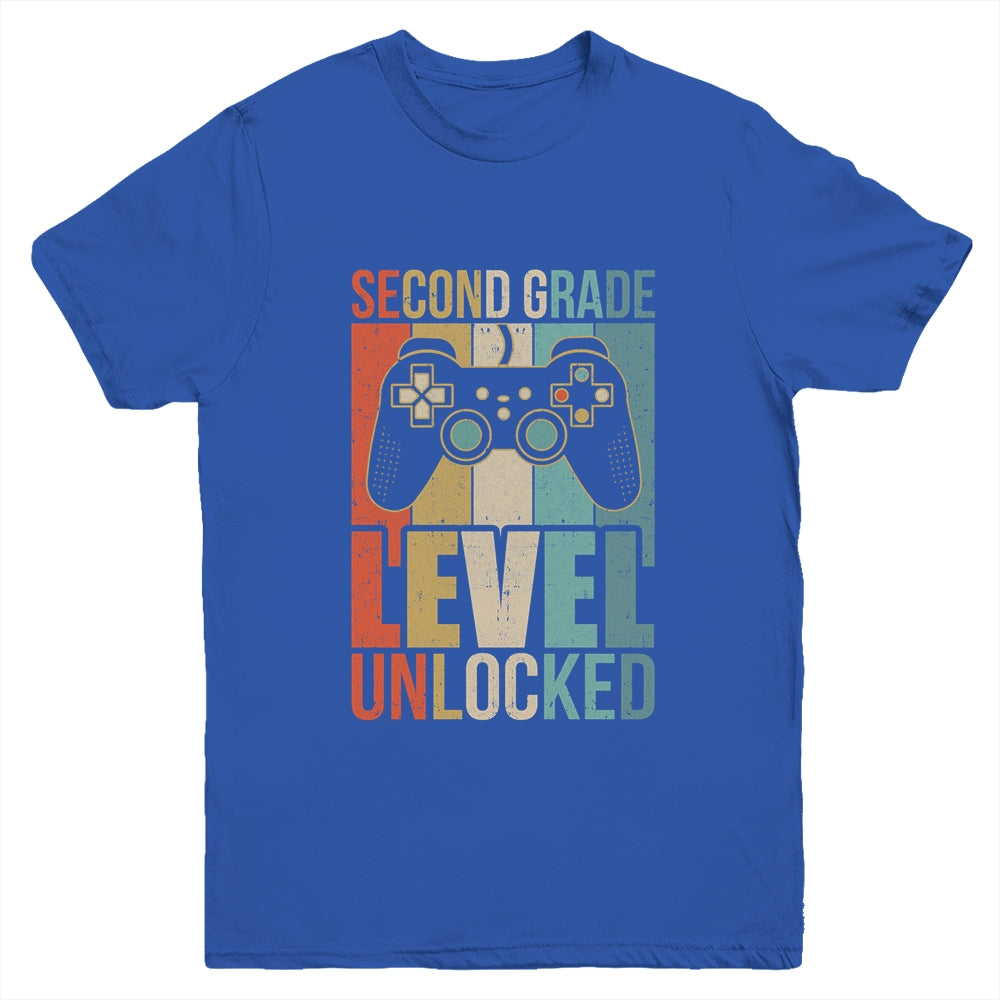 First Day Of 2nd Grade Level Unlocked Back To School Kids  Youth Shirt | siriusteestore