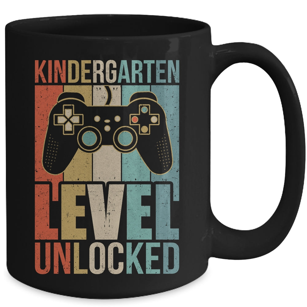First Day Of Kindergarten Level Unlocked Back To School Kids  Mug | siriusteestore
