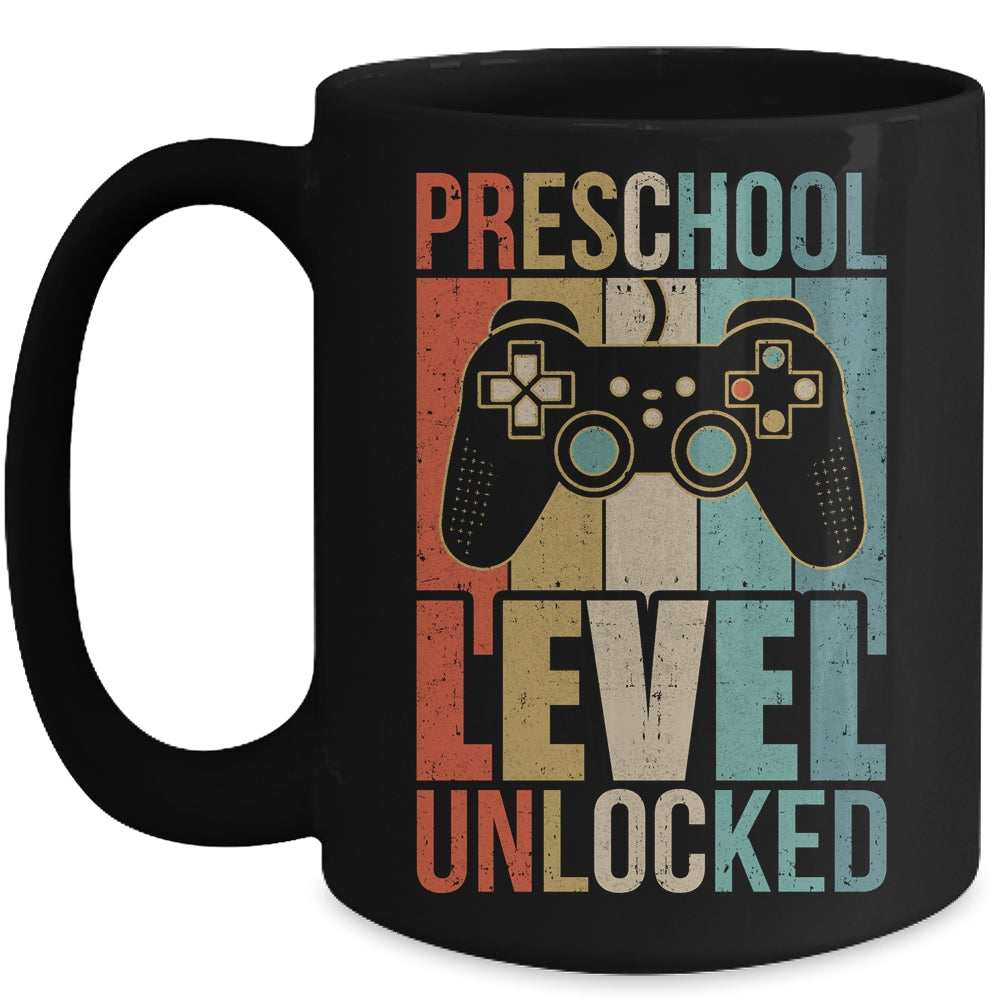 First Day Of Preschool Level Unlocked Back To School Kids  Mug | siriusteestore