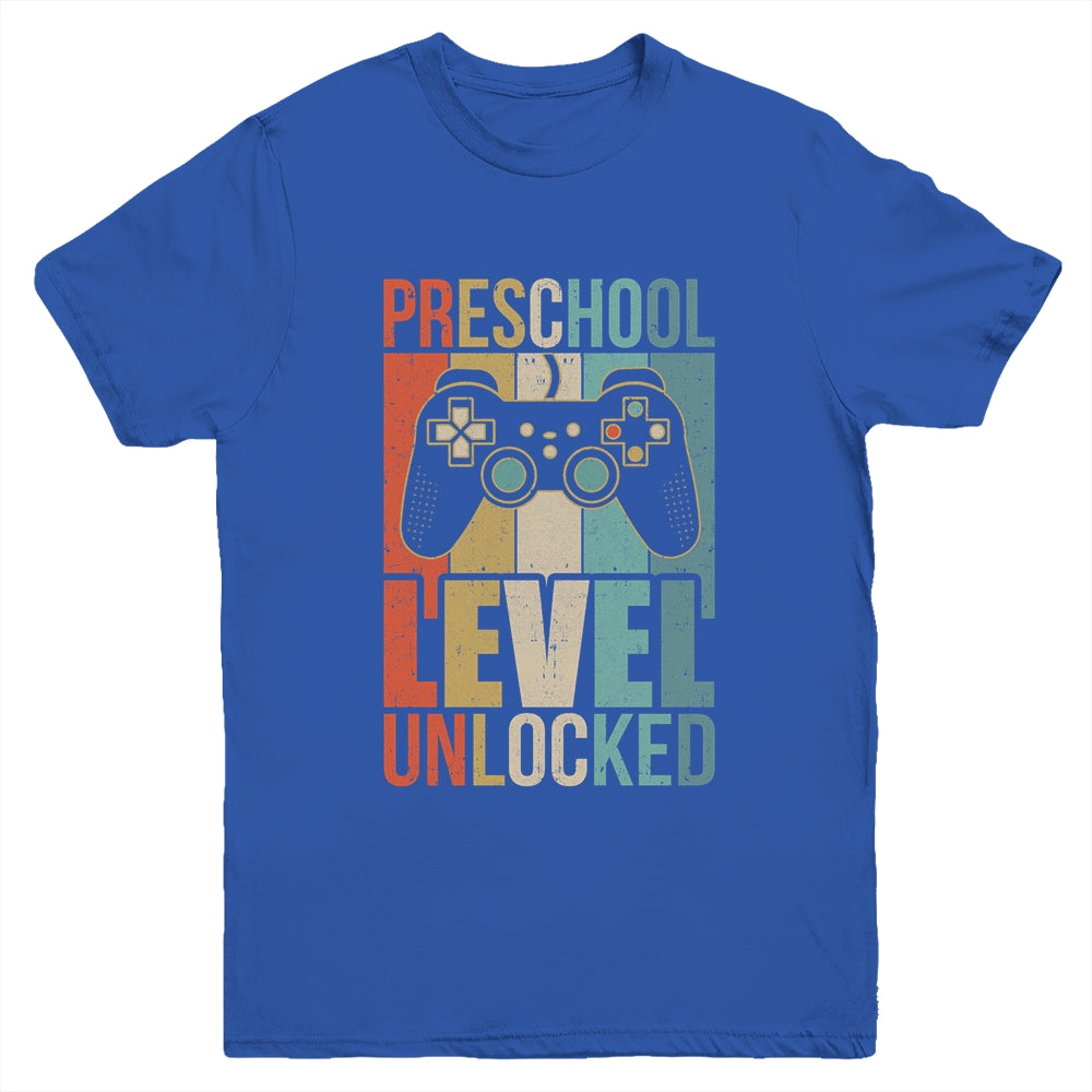 First Day Of Preschool Level Unlocked Back To School Kids  Youth Shirt | siriusteestore