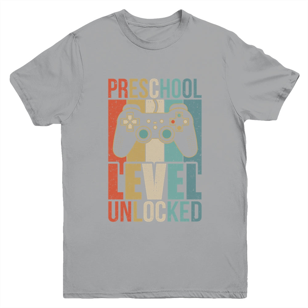 First Day Of Preschool Level Unlocked Back To School Kids  Youth Shirt | siriusteestore