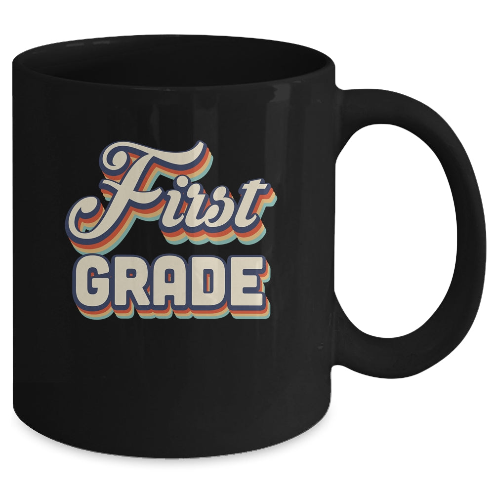 First Grade Teacher Retro Vintage 1st Grade Teacher Team Mug | siriusteestore