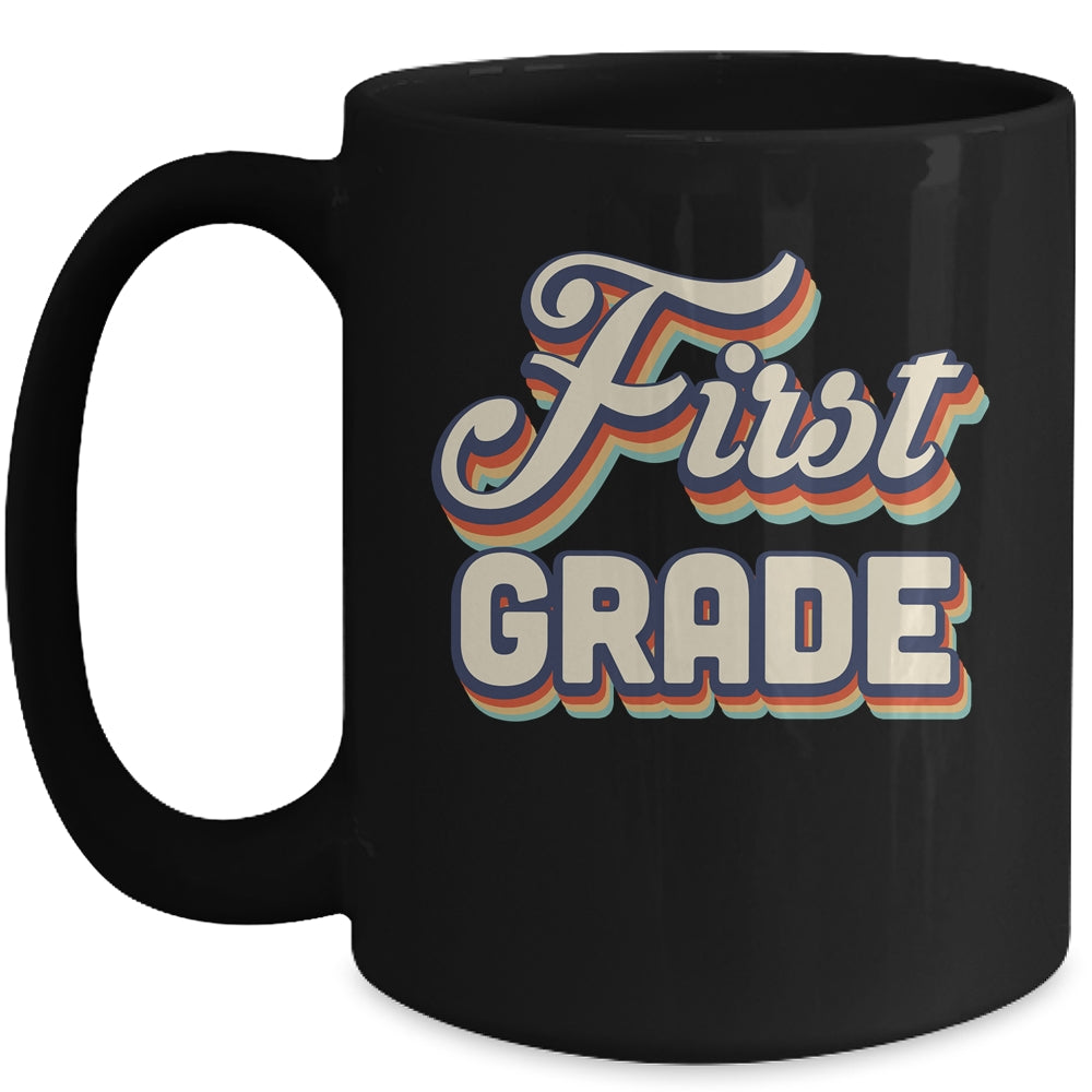 First Grade Teacher Retro Vintage 1st Grade Teacher Team Mug | siriusteestore