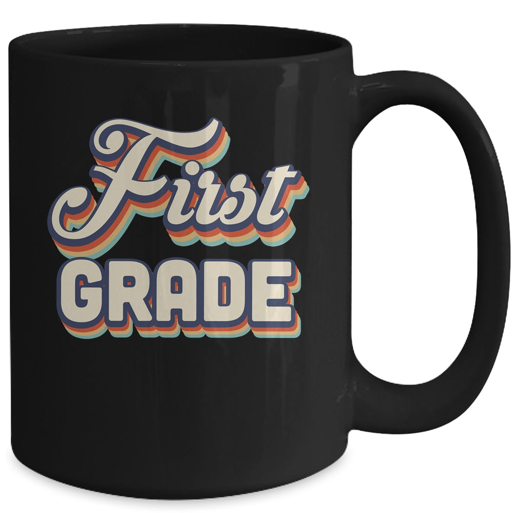 First Grade Teacher Retro Vintage 1st Grade Teacher Team Mug | siriusteestore