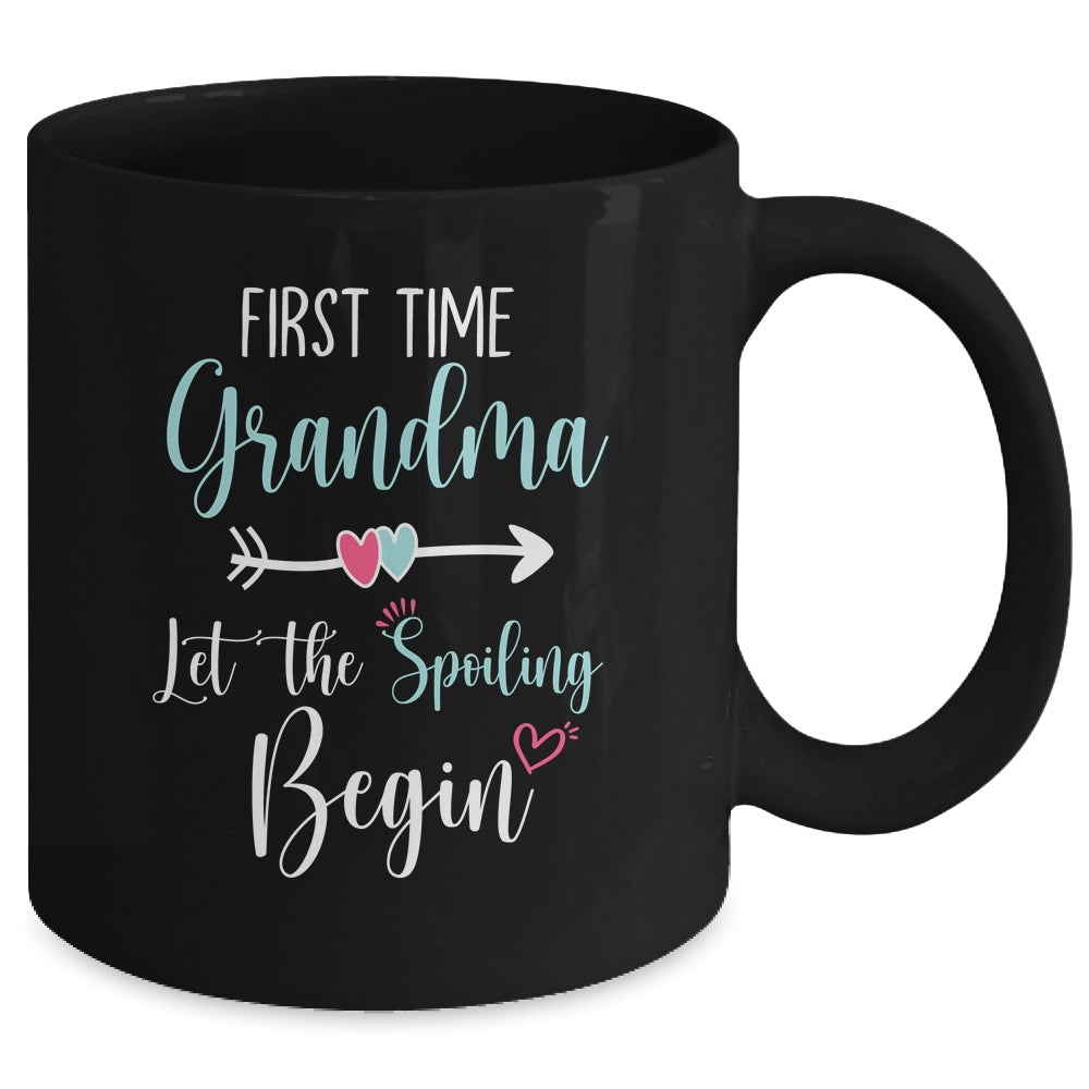 First Time Grandma Let the Spoiling Begin New 1st Time Mug | siriusteestore