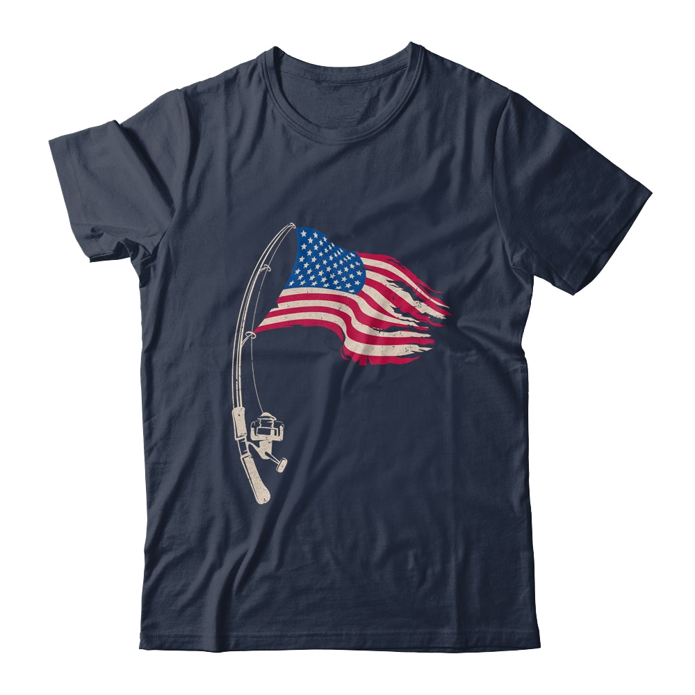 Fishing American Flag Fisherman Patriotic Day 4th Of July Shirt & Hoodie | siriusteestore
