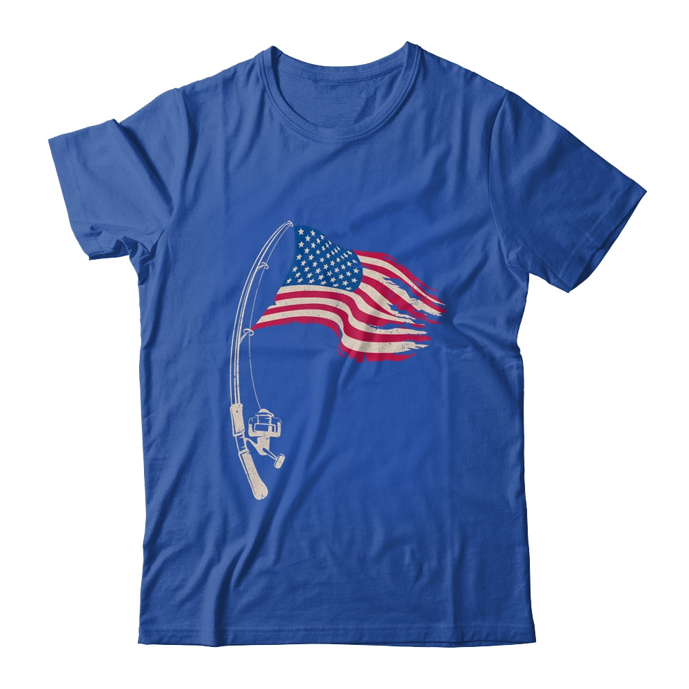 Fishing American Flag Fisherman Patriotic Day 4th Of July Shirt & Hoodie | siriusteestore