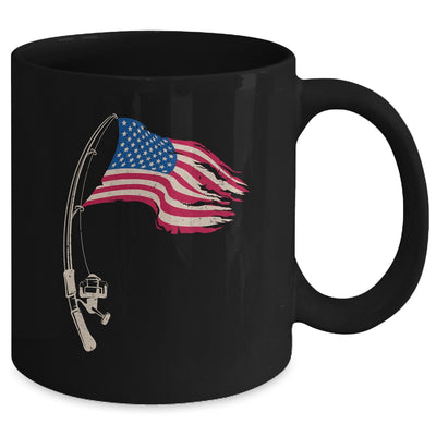 Fishing American Flag Fisherman Patriotic Day 4th Of July Mug | siriusteestore