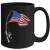 Fishing American Flag Fisherman Patriotic Day 4th Of July Mug | siriusteestore