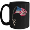 Fishing American Flag Fisherman Patriotic Day 4th Of July Mug | siriusteestore