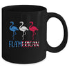 Flamerican Flamingo US American Flag 4th July Mug | siriusteestore
