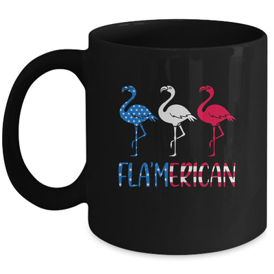 Flamerican Flamingo US American Flag 4th July Mug | siriusteestore