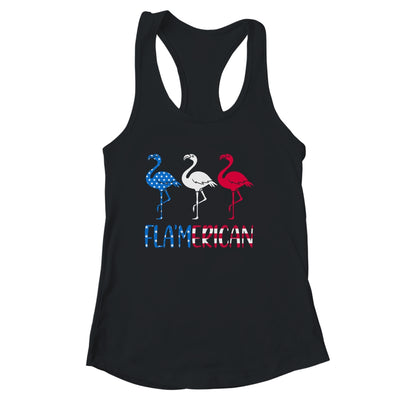 Flamerican Flamingo US American Flag 4th July Shirt & Tank Top | siriusteestore