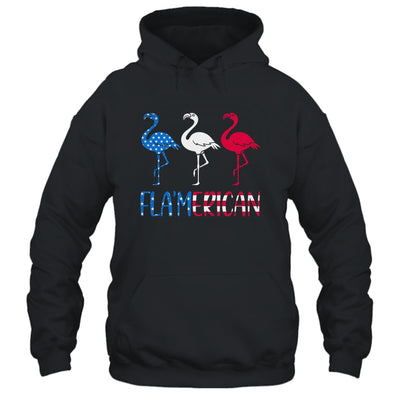 Flamerican Flamingo US American Flag 4th July Shirt & Tank Top | siriusteestore