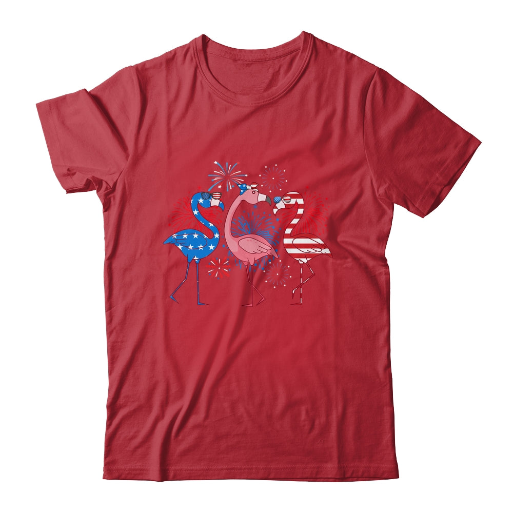 Flamingo 4th Of July American Flag Flamingo Independence Shirt & Tank Top | siriusteestore