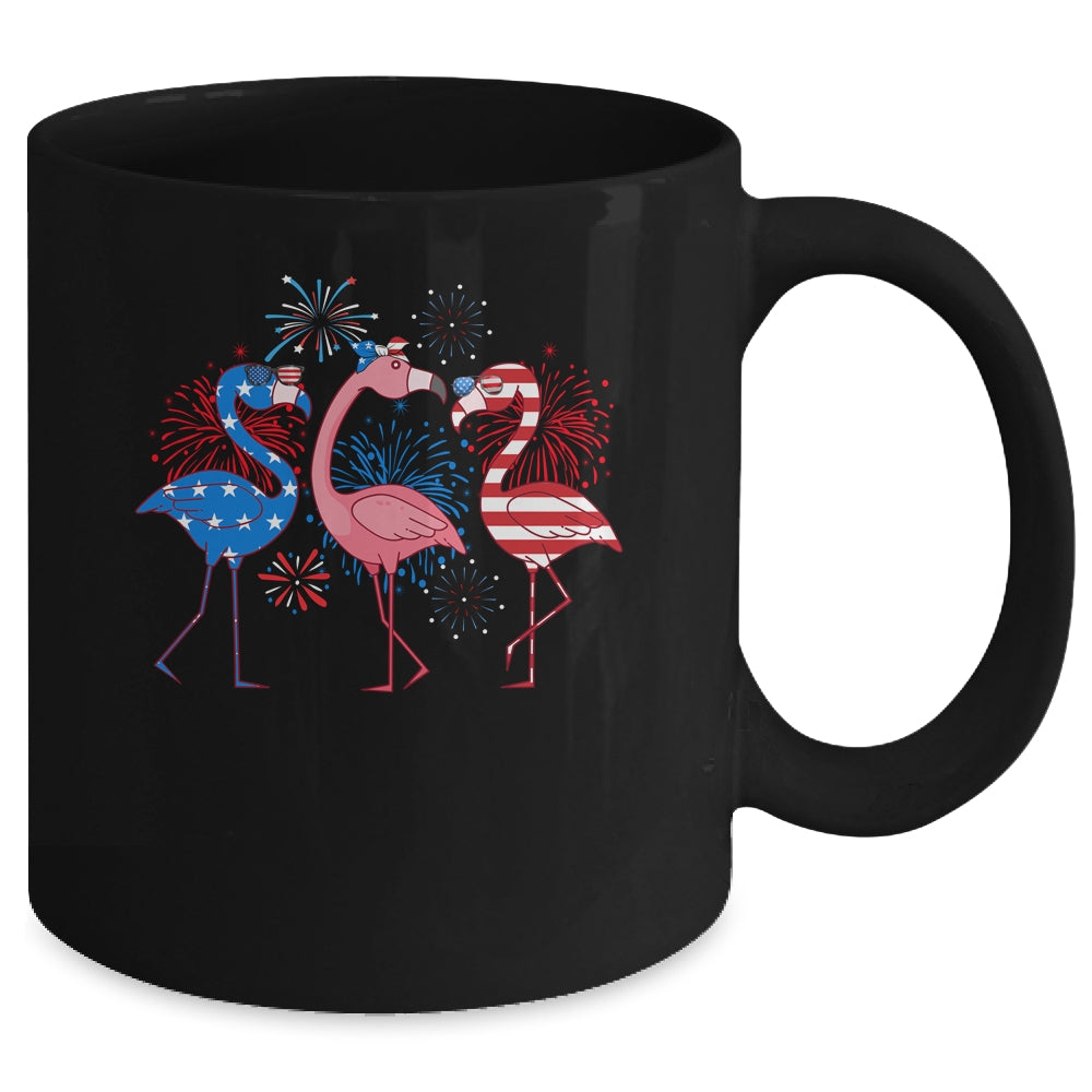 Flamingo 4th Of July American Flag Flamingo Independence Mug | siriusteestore