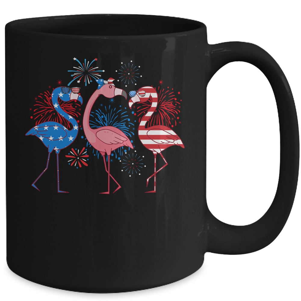 Flamingo 4th Of July American Flag Flamingo Independence Mug | siriusteestore