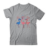 Flamingo American Flag Shadow The 4th July 2021 Funny Shirt & Tank Top | siriusteestore