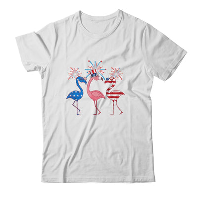 Flamingo American Flag Shadow The 4th July 2021 Funny Shirt & Tank Top | siriusteestore