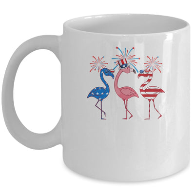 Flamingo American Flag Shadow The 4th July 2021 Funny Mug | siriusteestore