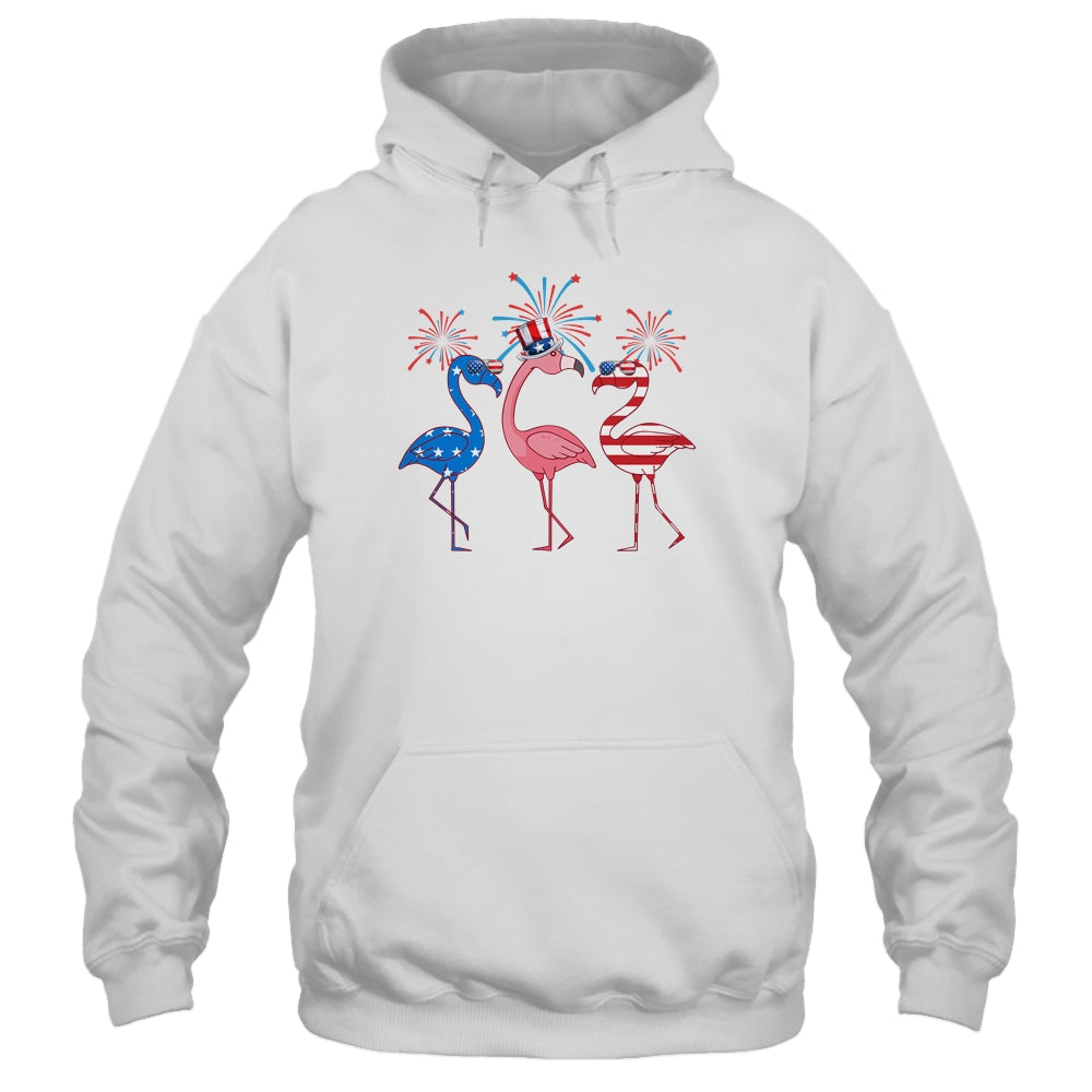 Flamingo American Flag Shadow The 4th July 2021 Funny Shirt & Tank Top | siriusteestore