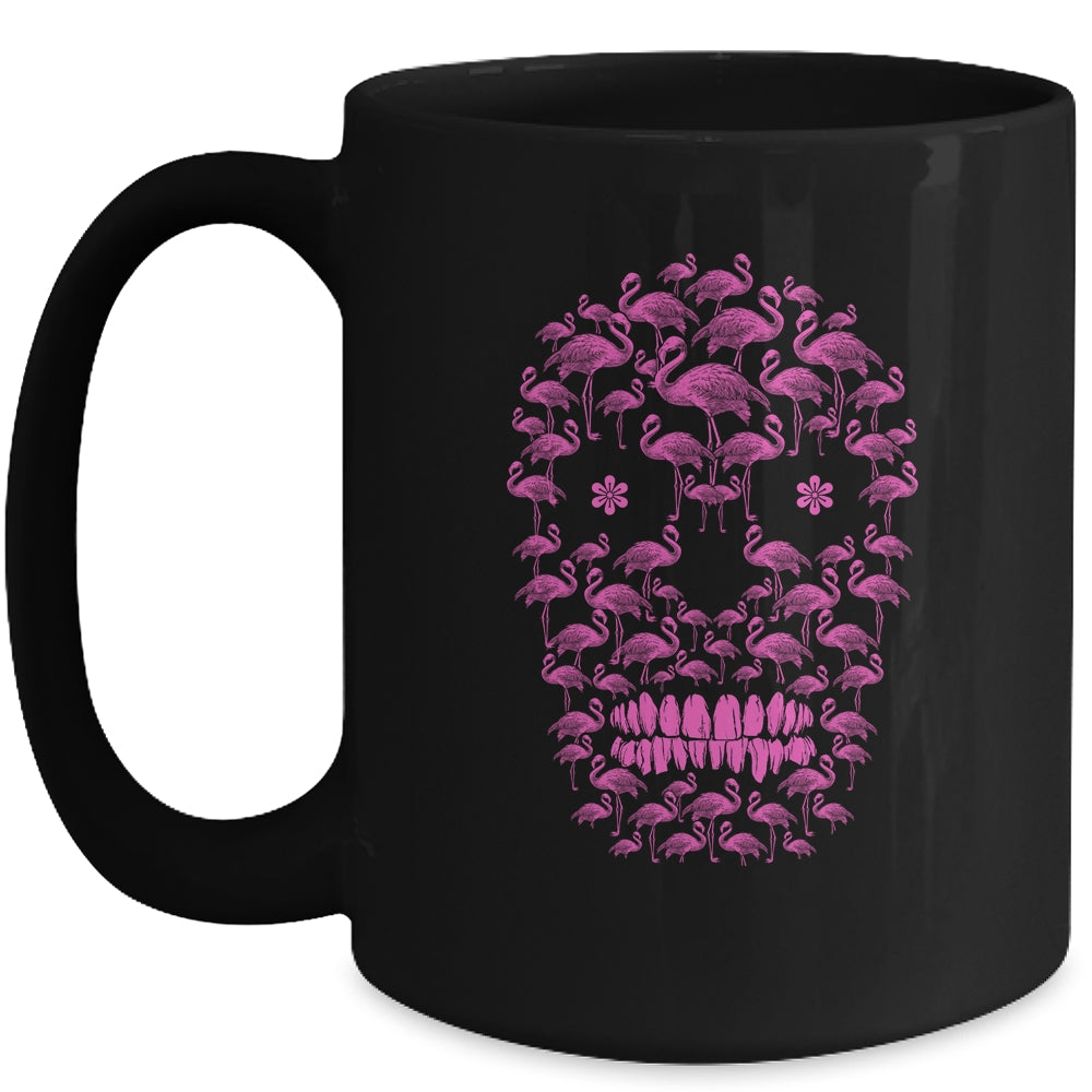 Flamingo Skulls Funny Flamingo Lover Halloween Costume Gifts Mug | siriusteestore