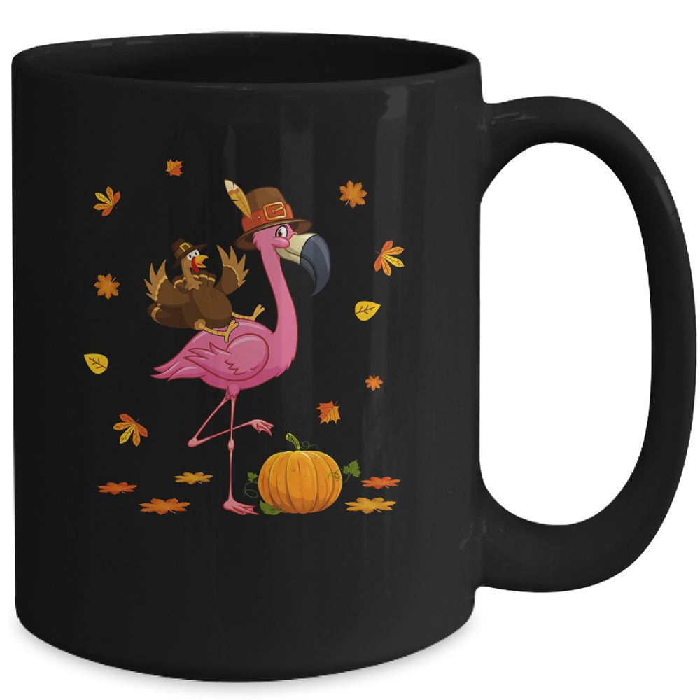 Flamingo Thanksgiving Pumpkin Halloween Mug | siriusteestore